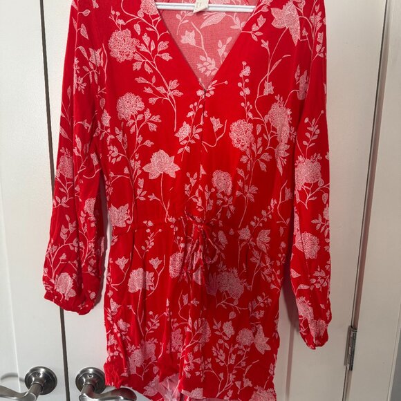 H & M Red Floral Romper - Picture 2 of 4